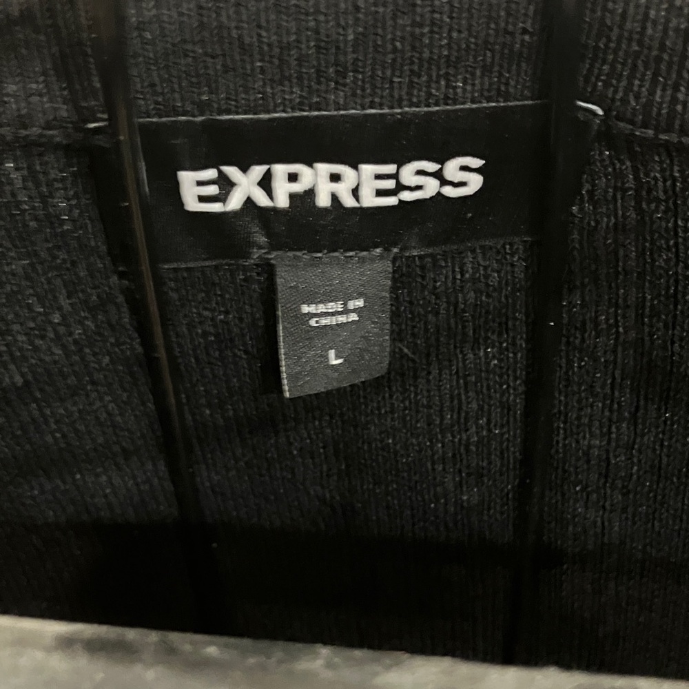 Express Black Ribbed Long Sleeve Bodysuit - Picture 2 of 10